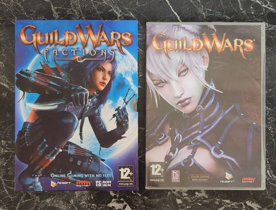 Vintage PC RPG Games Guild Wars & Factions CD Rom Role Playing Game 2006-07 VGC