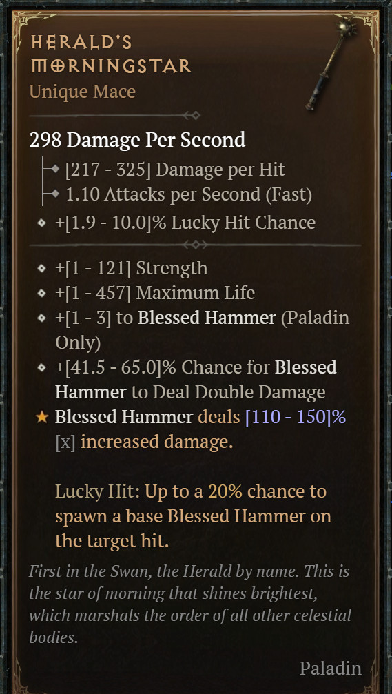 🔥DIABLO 4 SEASON 11 SC🔥All Paladin Unique Items D4
