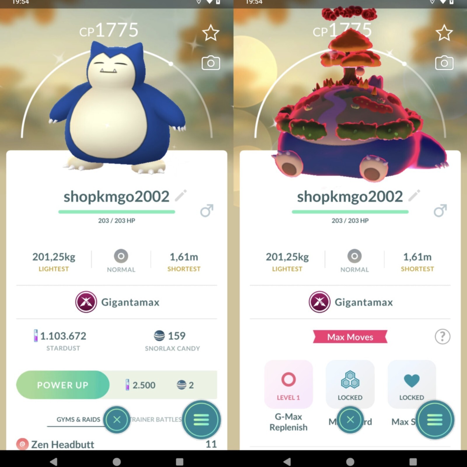 Pokémon Tra de – Shiny Gigantamax Snorlax —trade 1mill dust