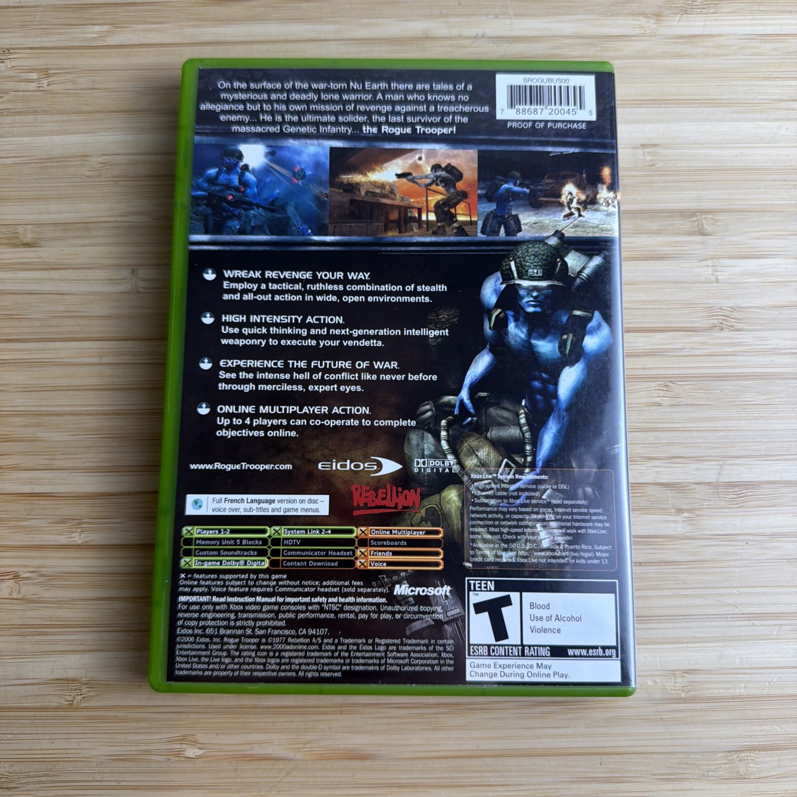 Xbox Rogue Trooper Soldier Action Rated T CIB