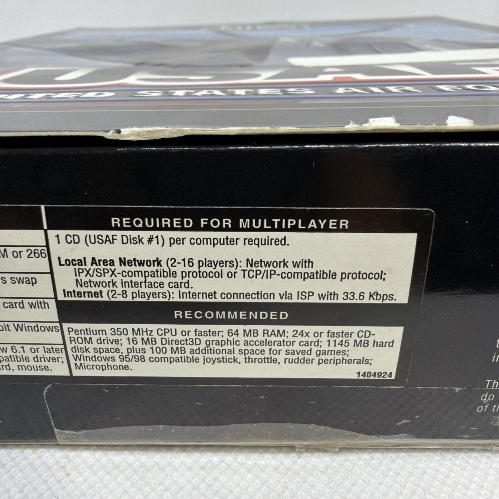 Jane’s USAF United States Air Force Combat simulations PC CD Big Box Complete