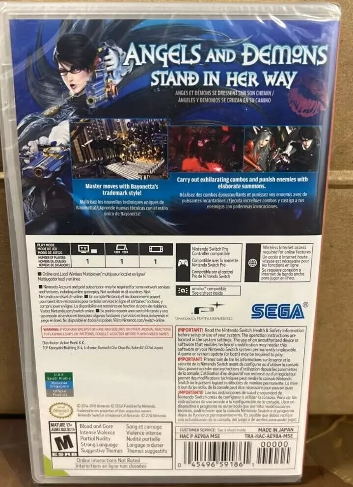Bayonetta + 2 + 3 Switch Brand New Game Bundle (Action/Adventure Beat ‚em Up)