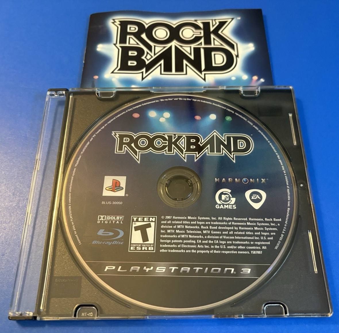Rock Band disc & manual (Sony PlayStation 3) PS3 ➜ game disc A1 📦 Free Ship