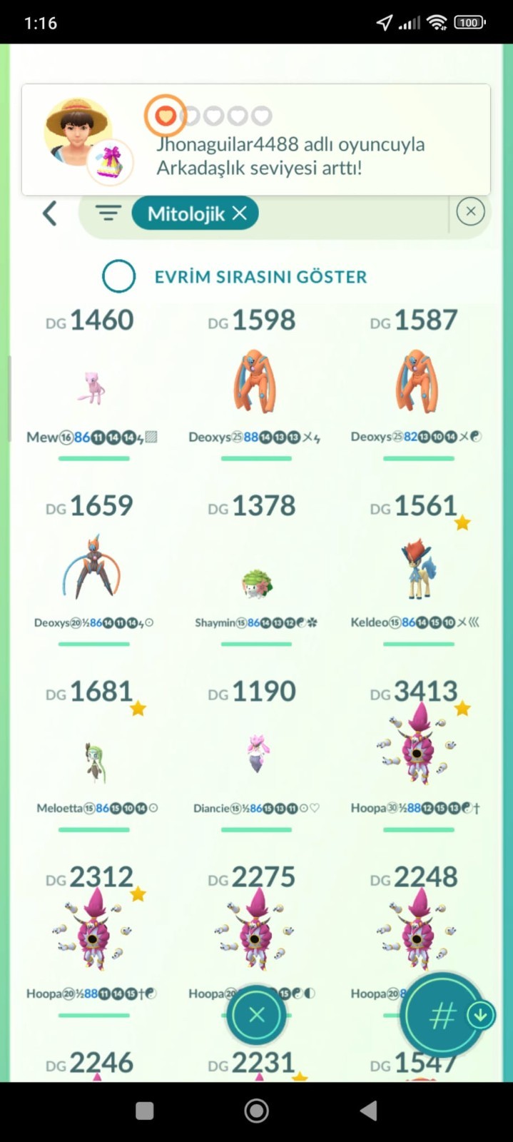 Pokémon Go level 72 lvl – 2016