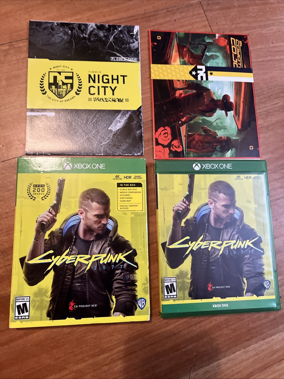 Cyberpunk 2077 Xbox One Complete CIB Tested Working w/ Map Postcards Inserts
