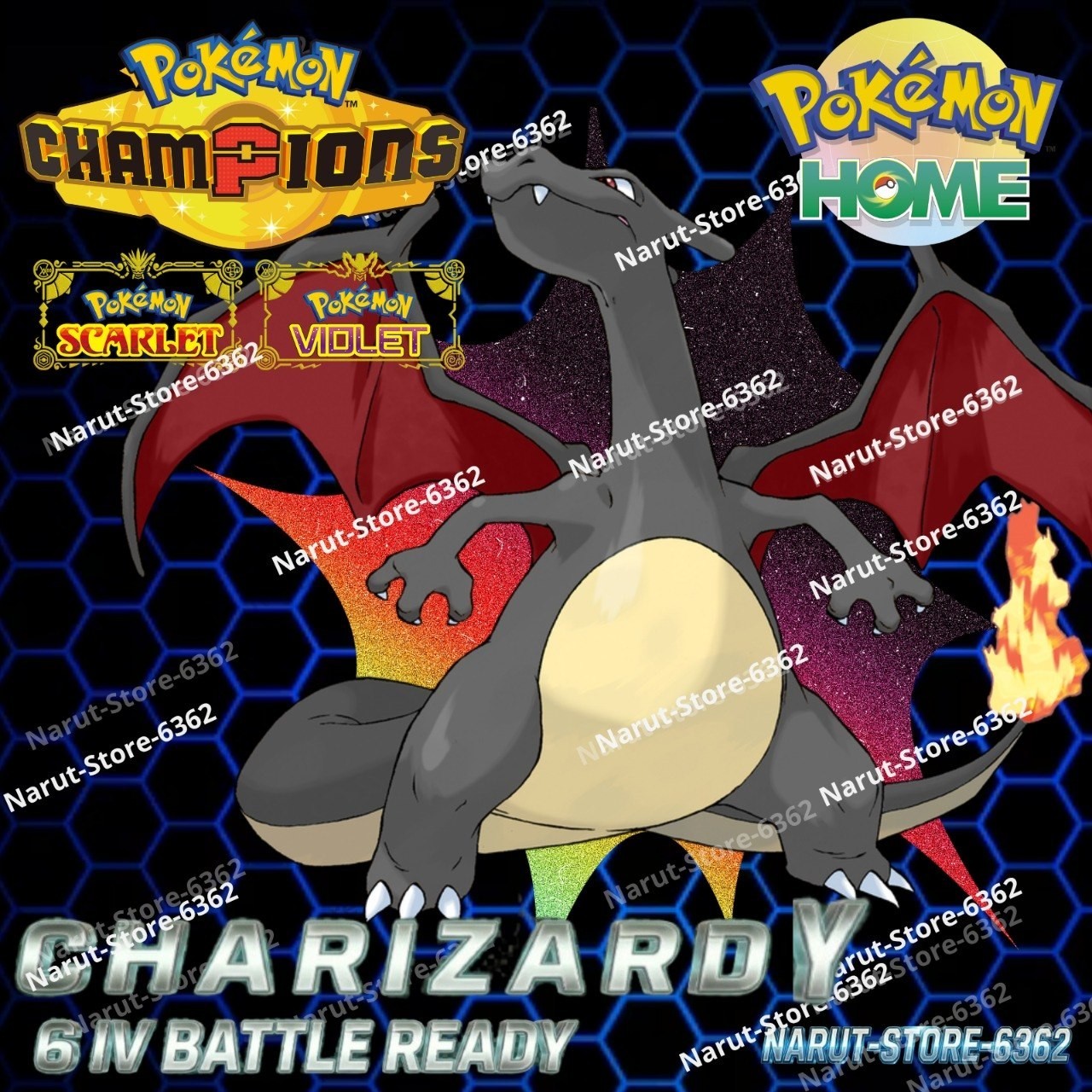 CHARIZARD Y BUILD🔥6IV SHINY POKEMON HOME🔥Pokemon CHAMPIONS BATTLE READY