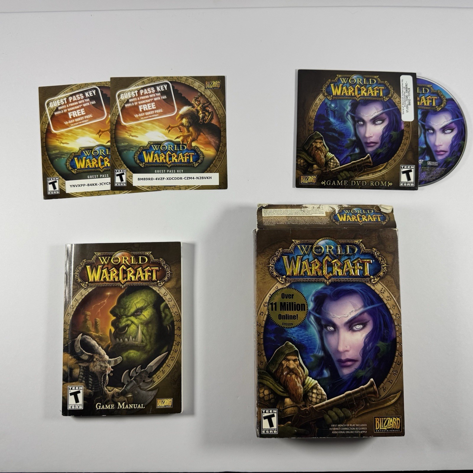Blizzard World of Warcraft PC DVD-ROM Game w/ Manual – MMORPG Role Playing