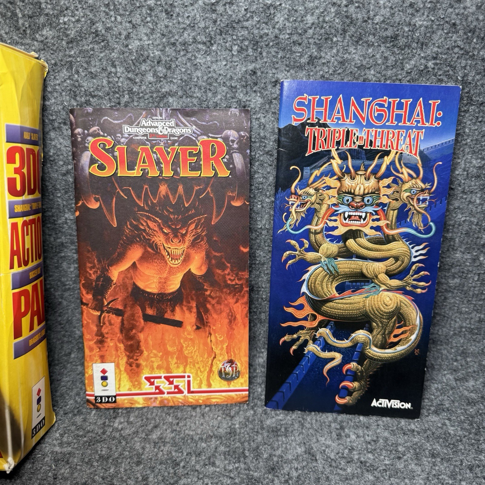 Panasonic 3DO Action Pak Dragon’s Lair, AD&D Slayer, GEXW/ Manuals * Nice Shape