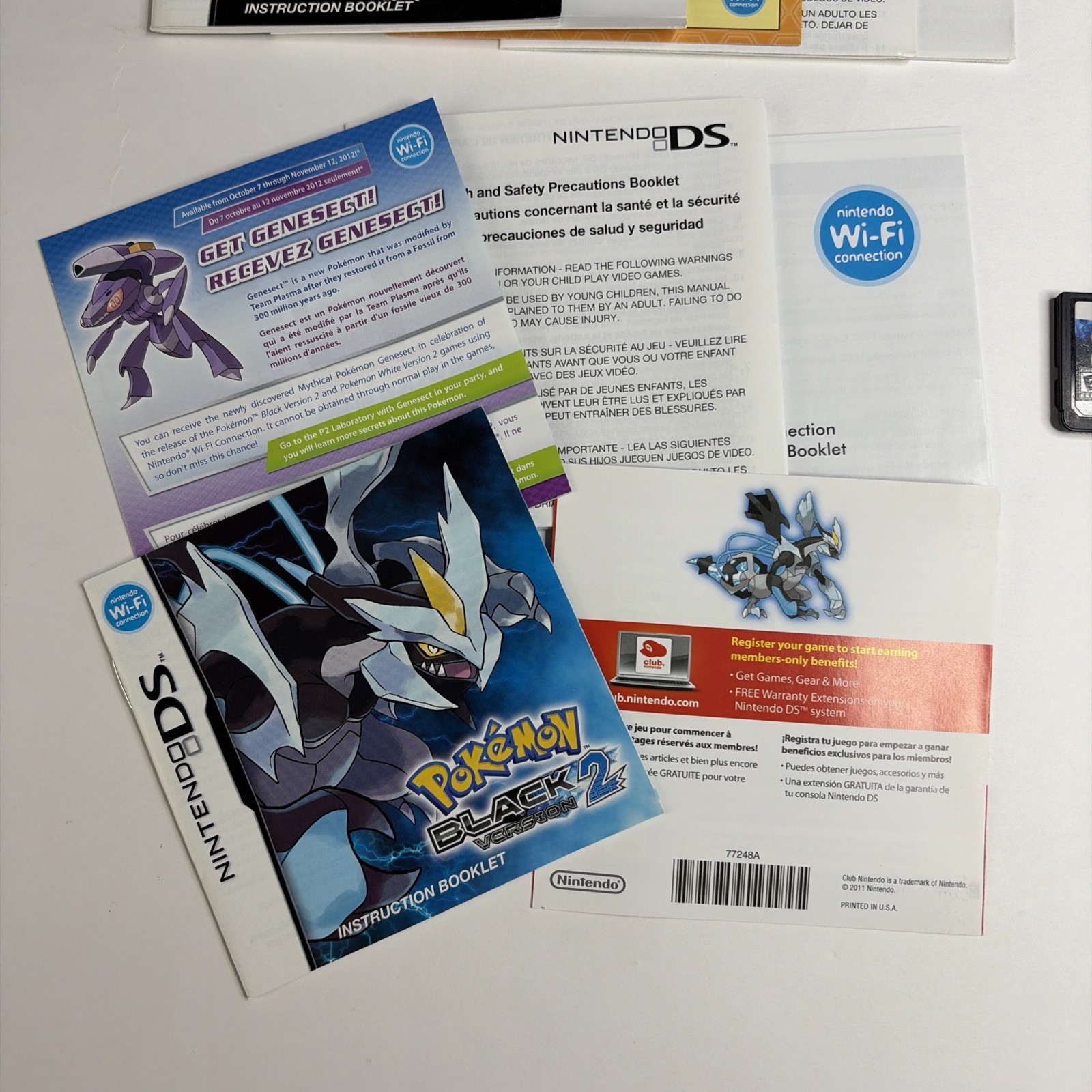 Pokemon Black 2 & Black Version Authentic Complete In Box Nintendo DS Bundle Lot