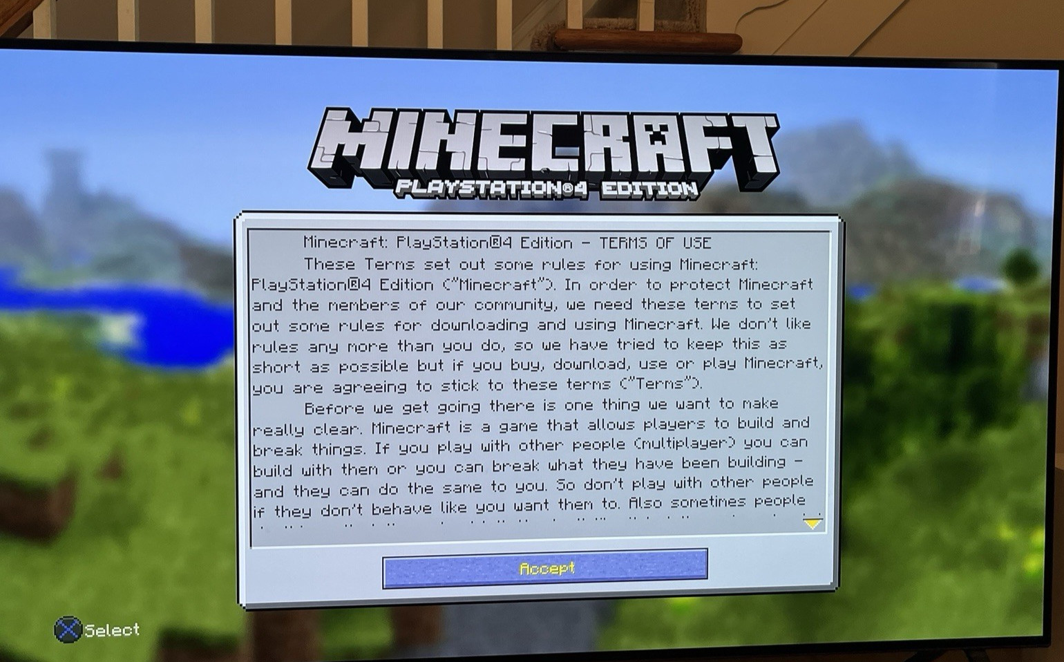 Minecraft Playstation 4 Edition Sony PS4 2014 Cleaned, Tested & Working!