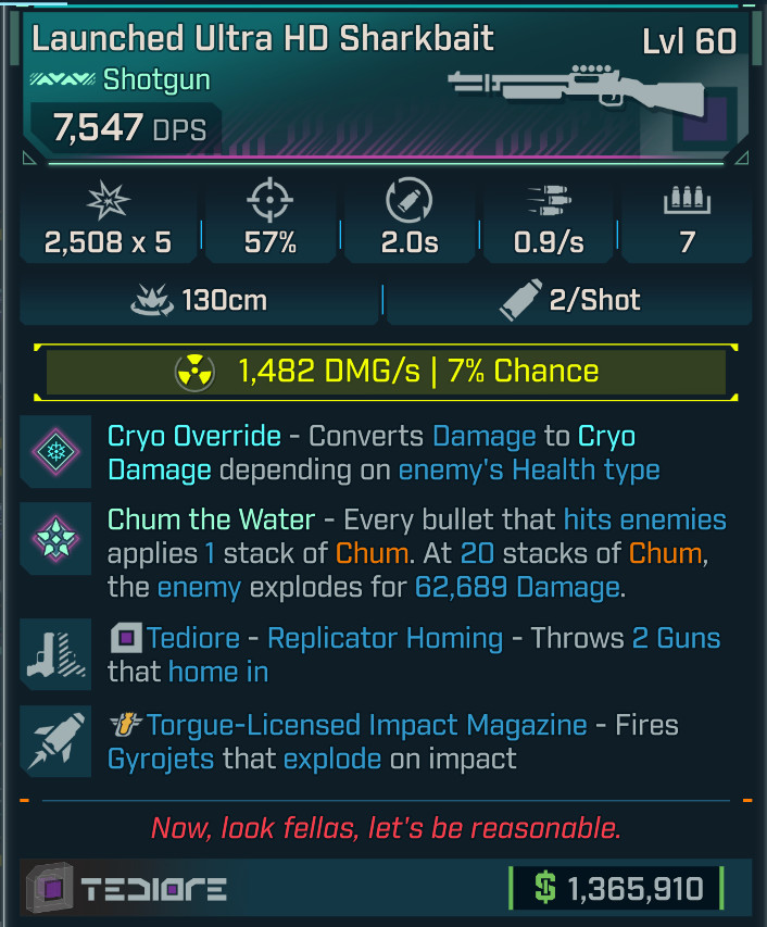 Borderlands 4⭐RAD SHARKBAIT SHOTGUN⭐CRYO OR⭐REPLI/ HOMING⭐TORGUE IMPACT⭐JAKOBS