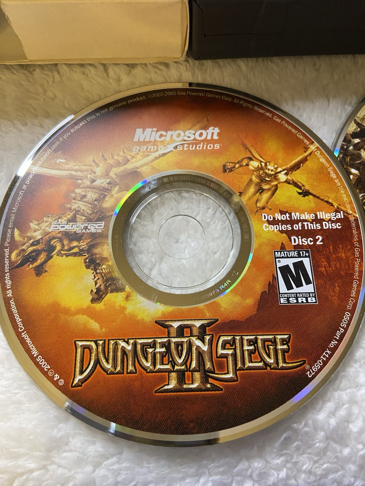 Dungeon Siege II PC CD ROM Computer Game 2005 CIB Manual 4 Discs Mature