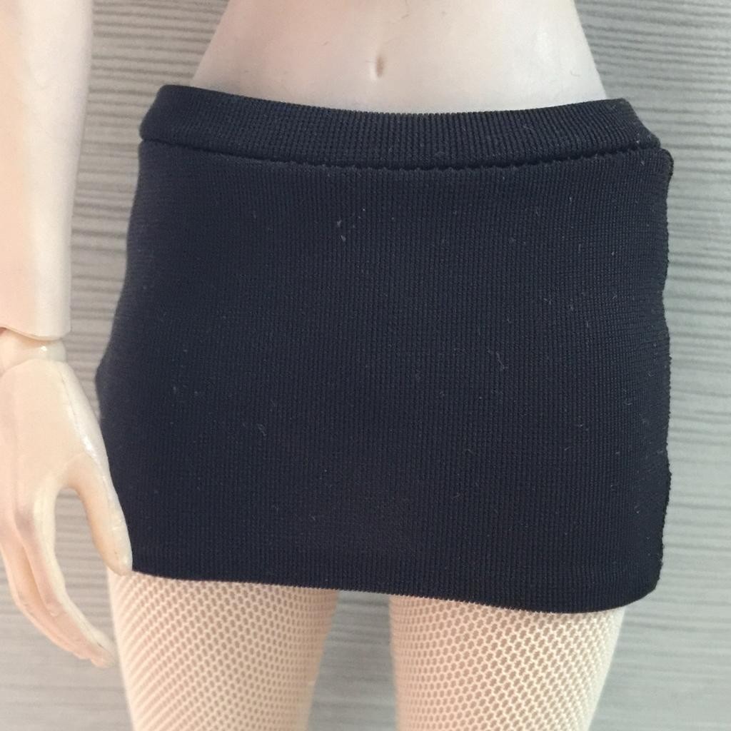 1:6th Black Miniskirt Short Dress Clothes for 12″ BBI HT Kumik Figure