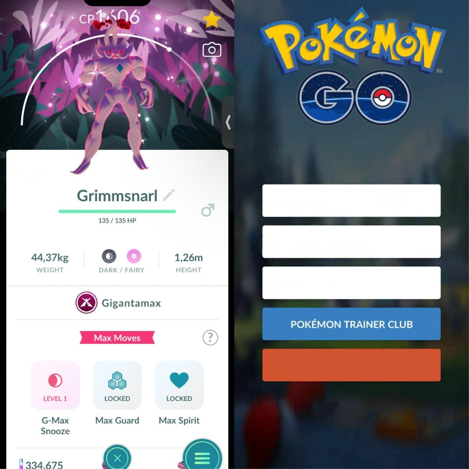 Pokémon Go | Shiny Gigantamax Grimmsnarl Special Background ✨ Mini PTC 80k dust