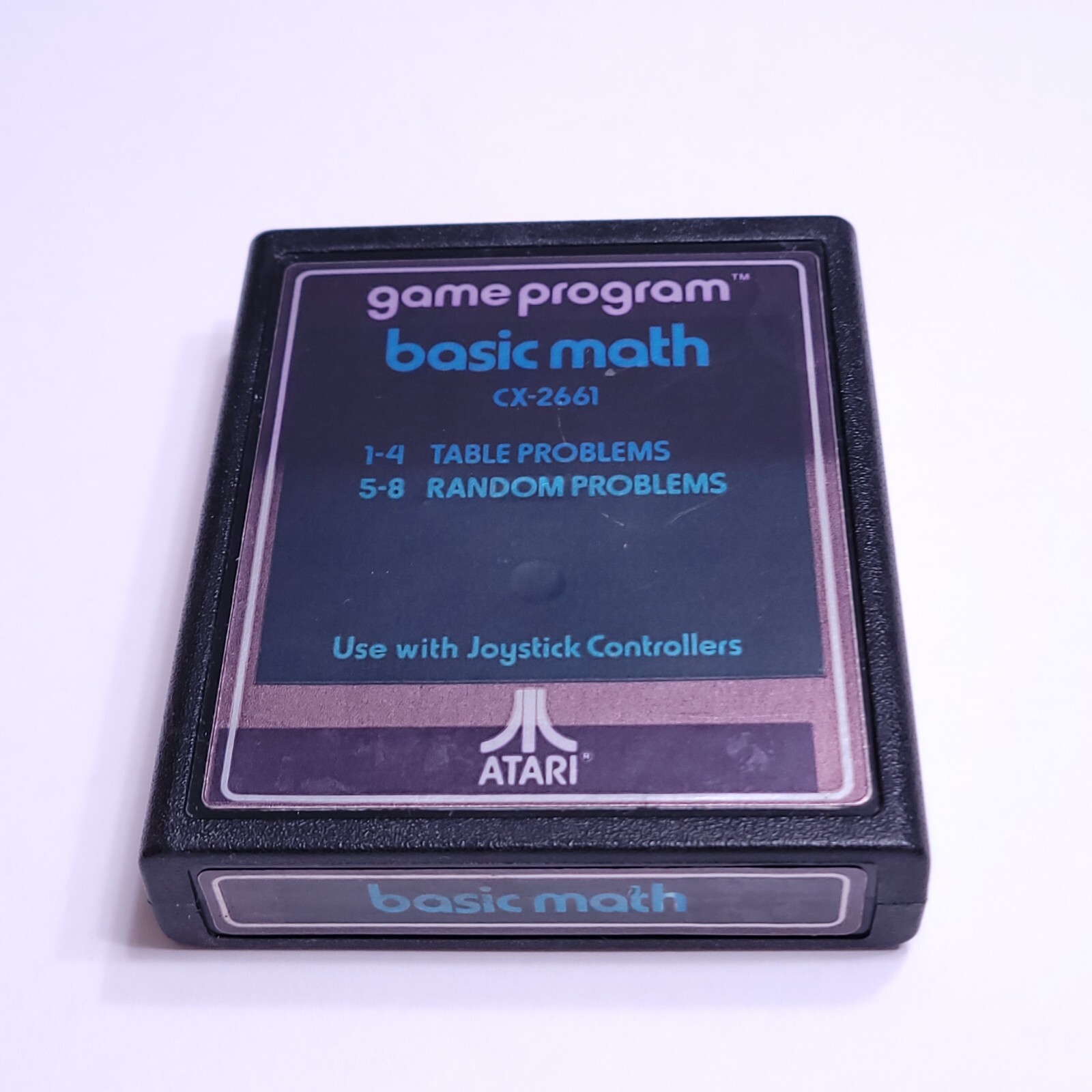 BASIC MATH Atari 2600 Game cartridge tested