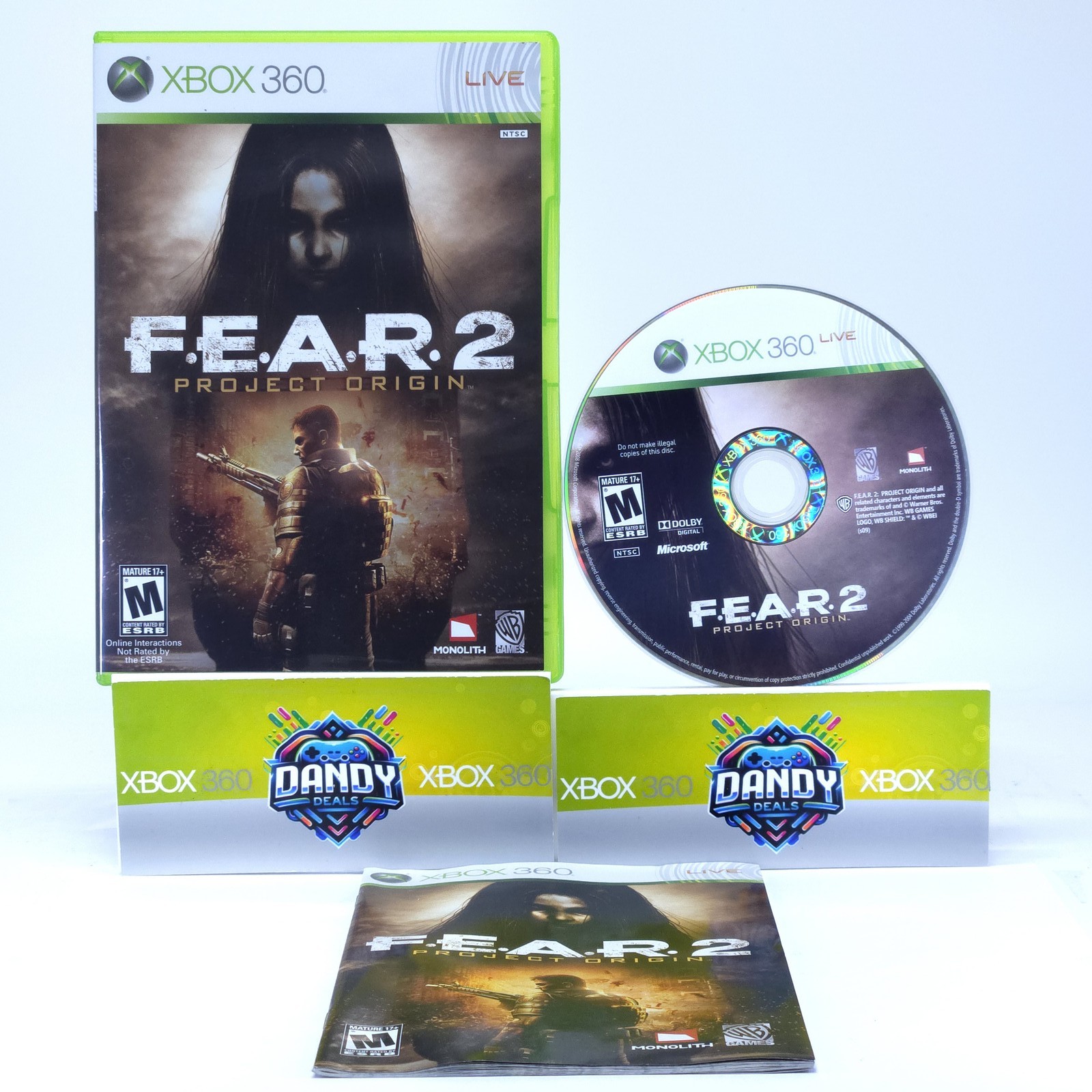 F.E.A.R. 2 Project Origin CIB W/ Manual – Xbox 360