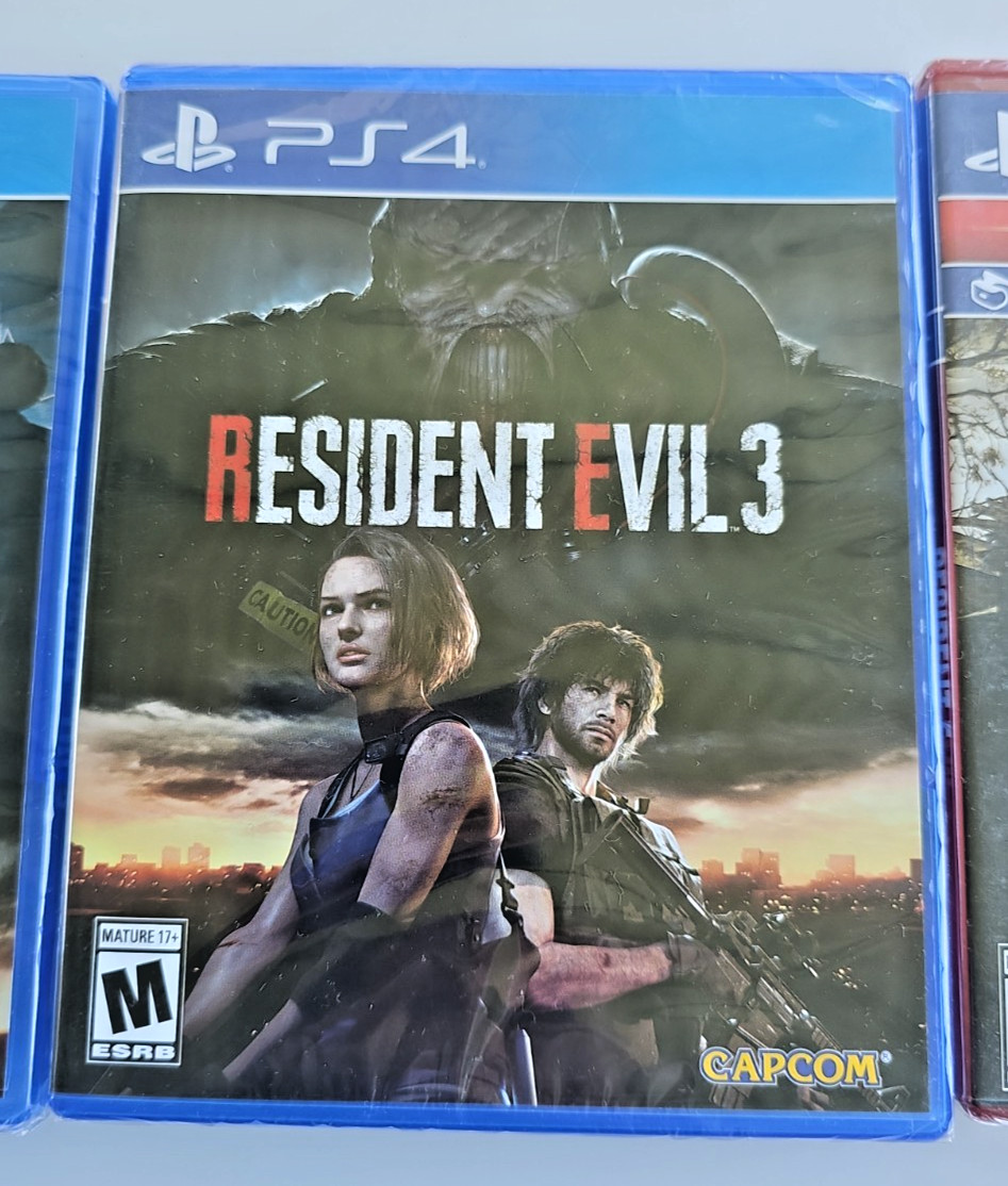 Resident Evil 2, 3, 7 Remake Bundle (PS4) SEALED Ships Fast