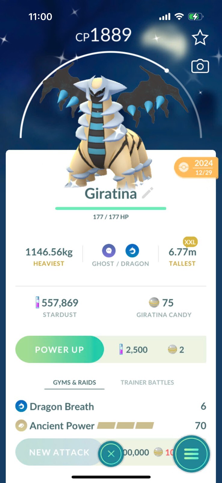 Pokémon Go Size XXL / XXS Shiny Legendary | Trade Registered 20K Stardust