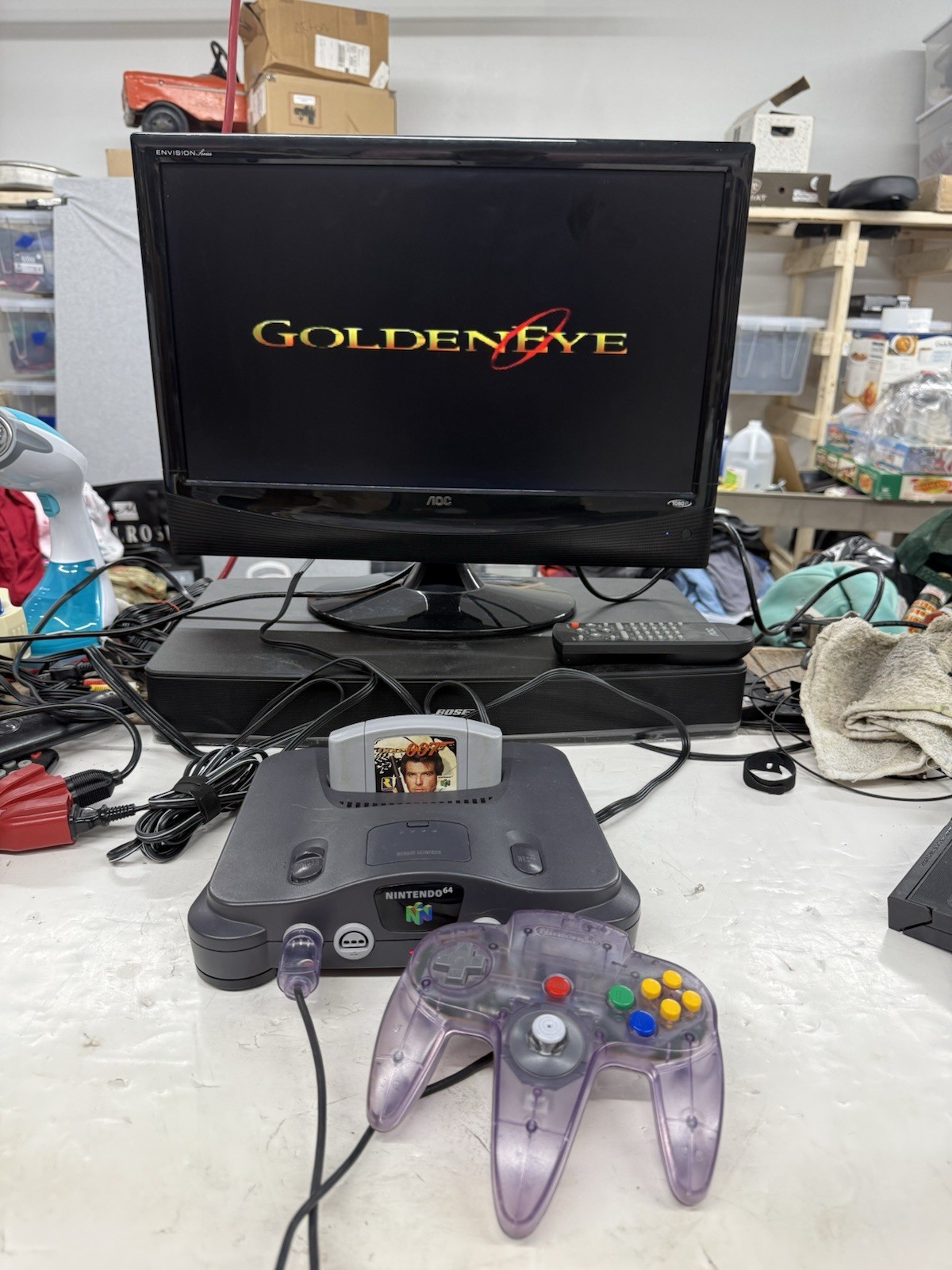 N64 With Goldeneye And expansion pack authentic Tested