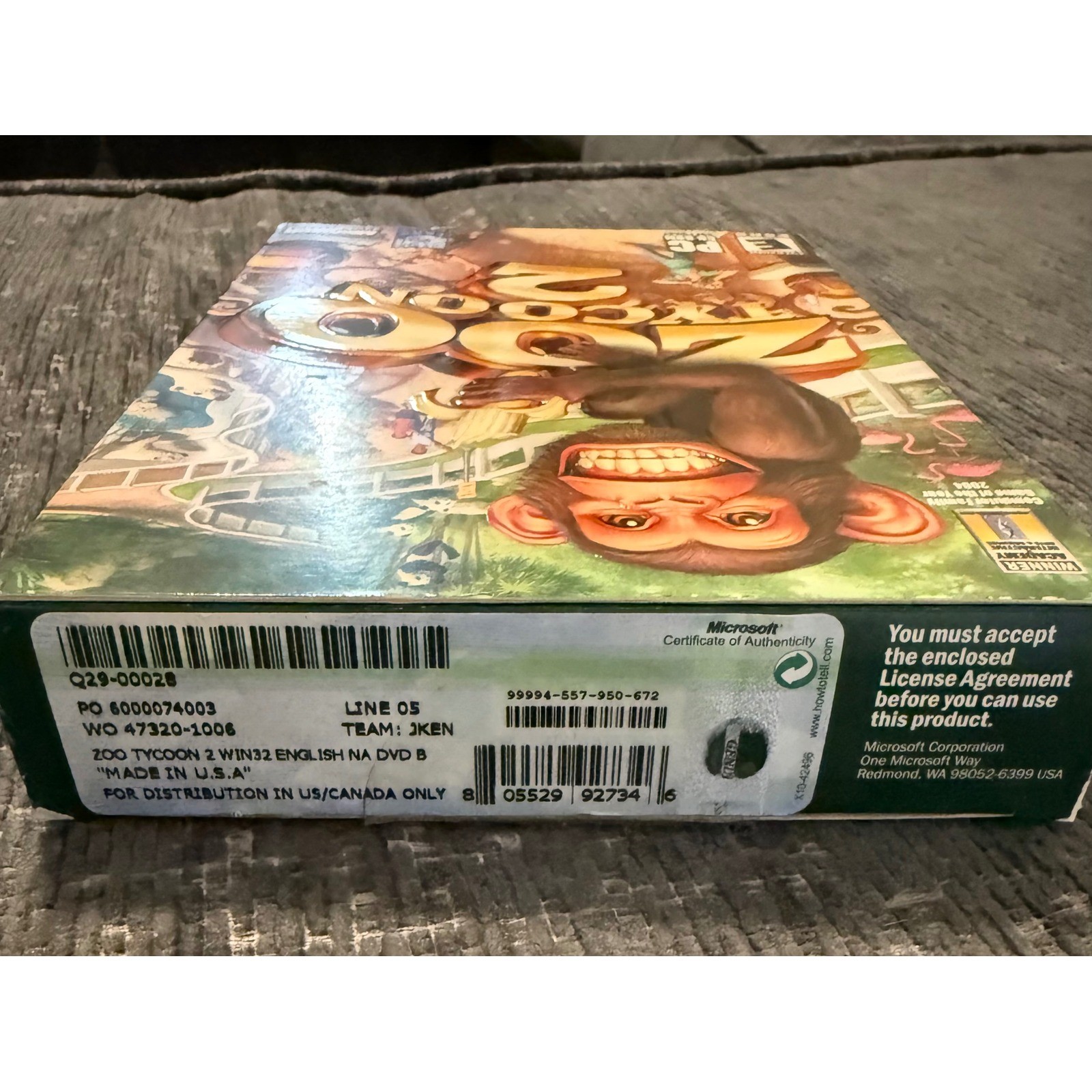 Zoo Tycoon 2 PC CD-ROM Game PC Original Big Box Edition 2004