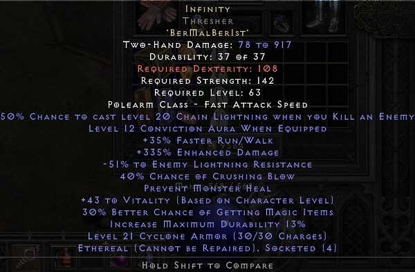 D2R LADDER S7 Softcore 💥 Unmade Infinity BER MAL BER IST Diablo2 Resurrected PC