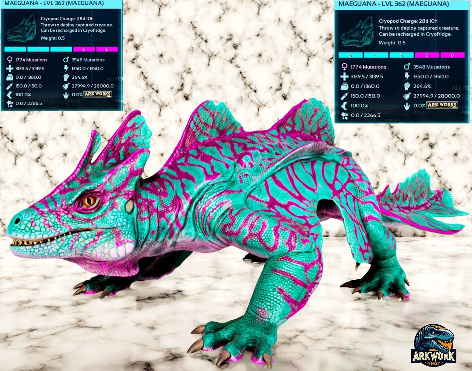 🦖ARK Survival Ascended Cotton Candy Top Stats PVE PS5/XBOX/PC