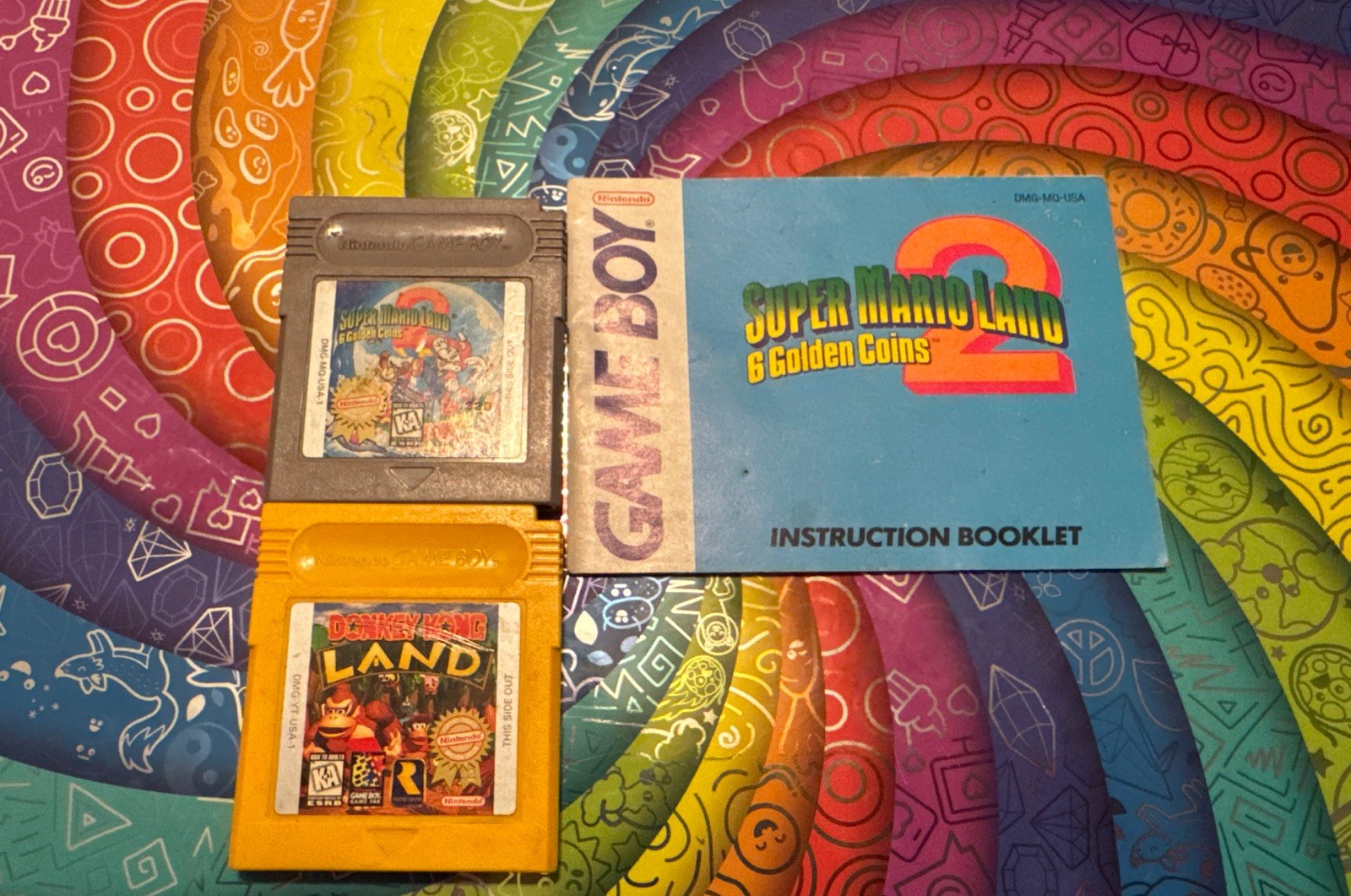 🔥GAMEBOY COMBO 2-GAMES Super Mario Land 2: 6 Gold Coins W/ Manual & DK Land GB