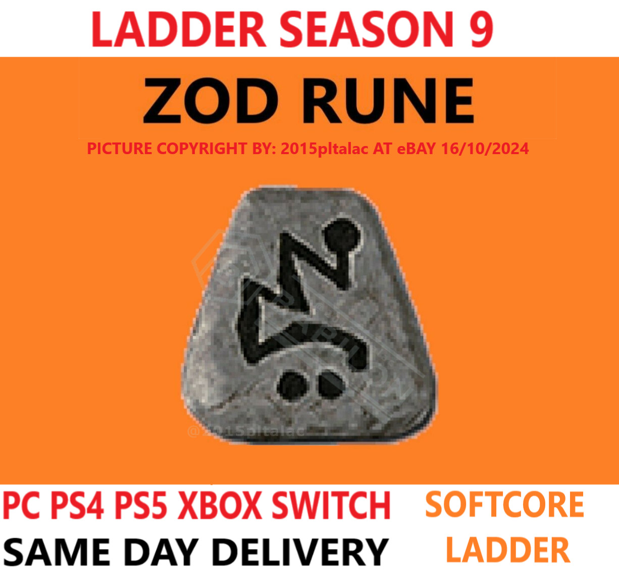 ✅ PC PS4 PS5 XBOX SWITCH ✅ LADDER ZOD RUNE DIABLO 2 RESURRECTED D2R ITEMS