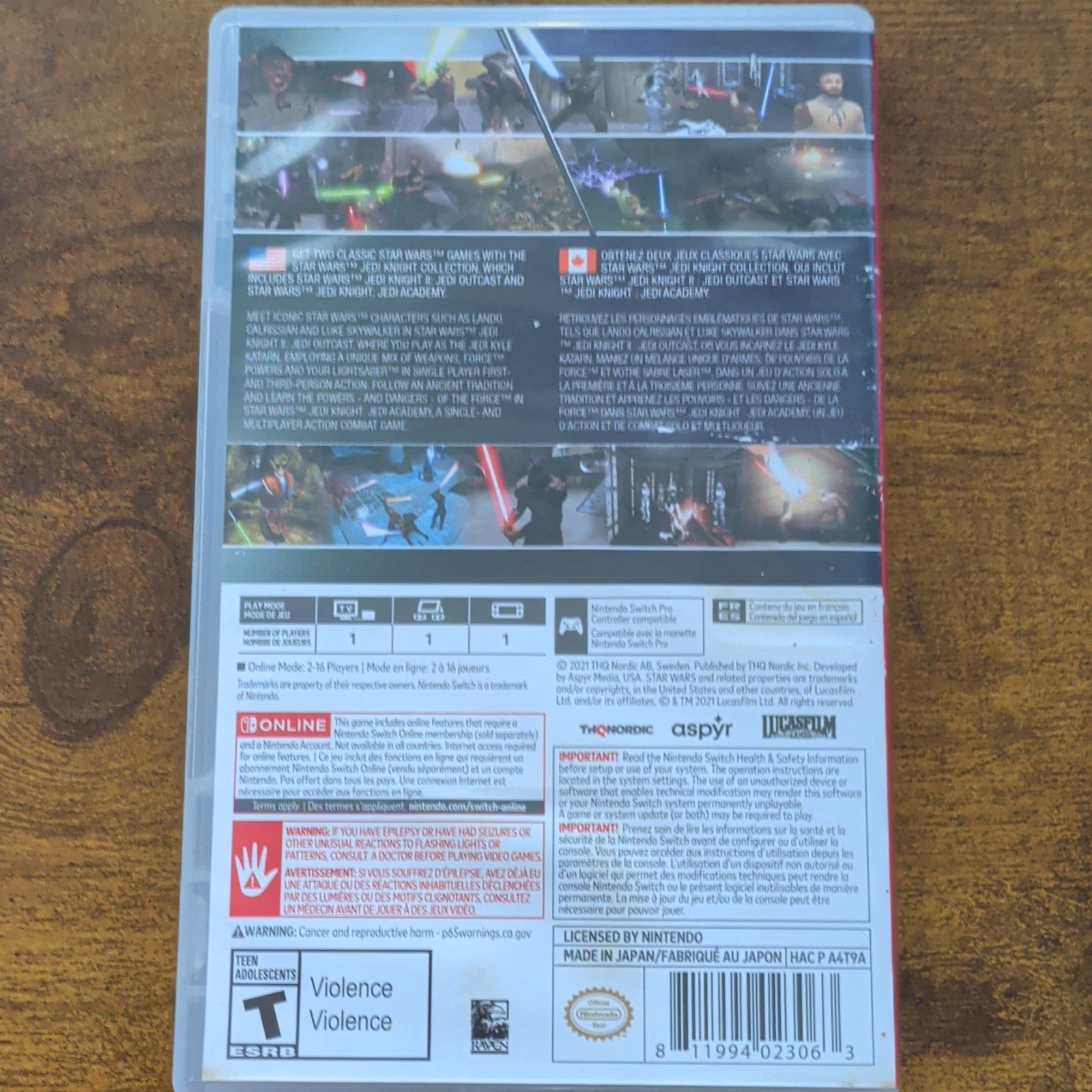 THQ Nordic Star Wars Jedi Knight Collection Switch w/ Case Multiplayer T