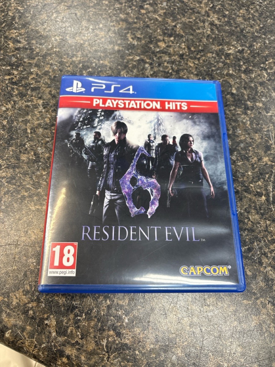 Used Resident Evil 6 SONY PS4 PLAYSTATION 4 GAME w/Case Hits (QUI005300)