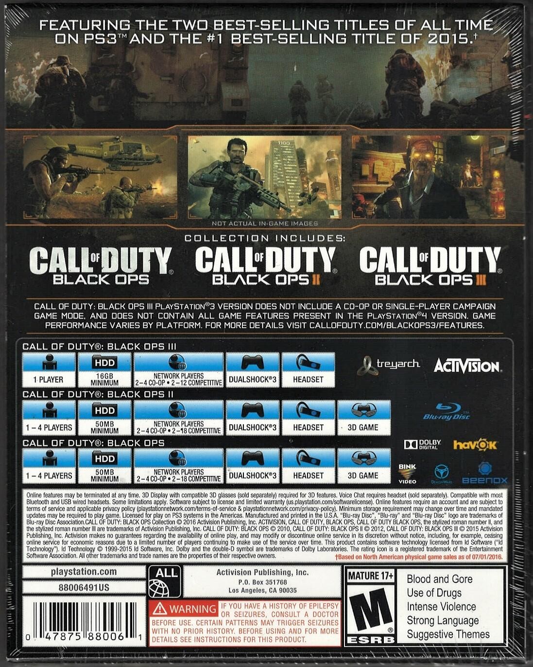 Call of Duty: Black Ops Collection PS3 (Brand New Factory Sealed US Version) Pla