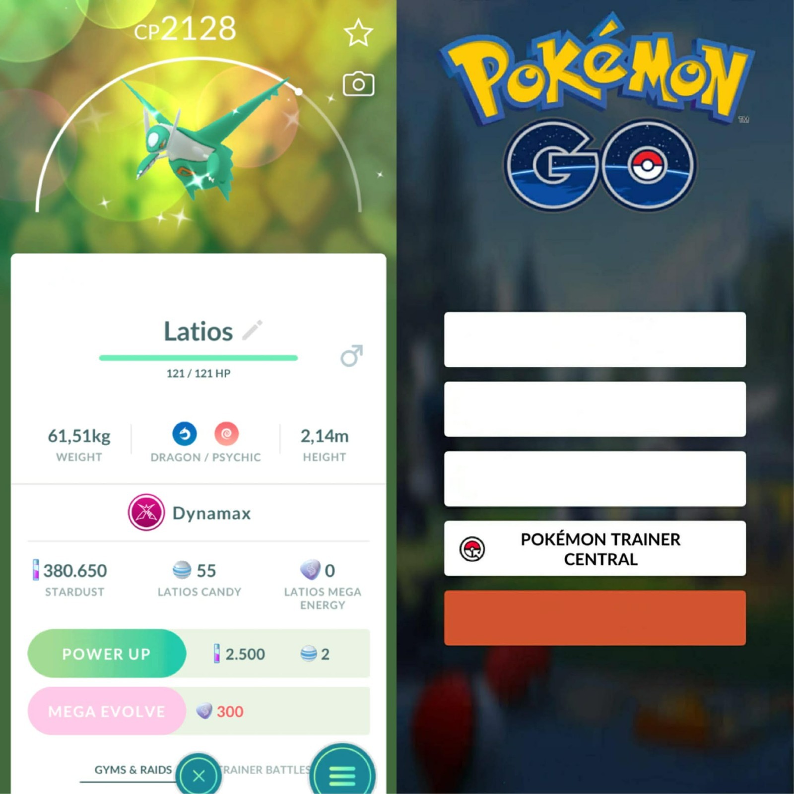Pokémon Go | Shiny Dynamax Latios ✨ Mini PTC 80k Stardusts