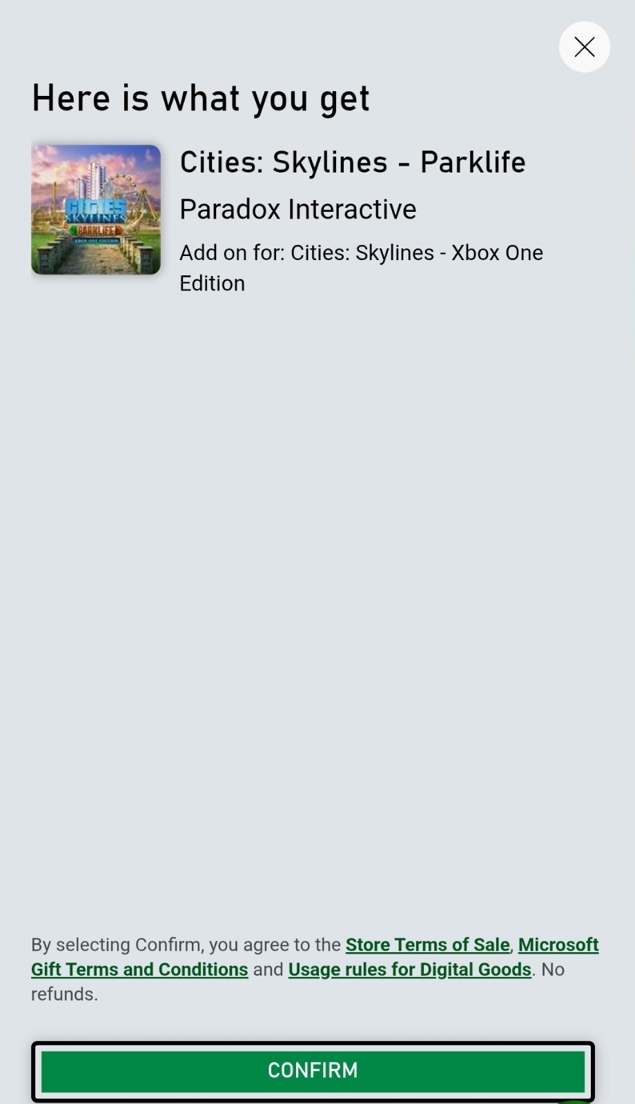 Cities Skylines Parklife Edition – Xbox One Game