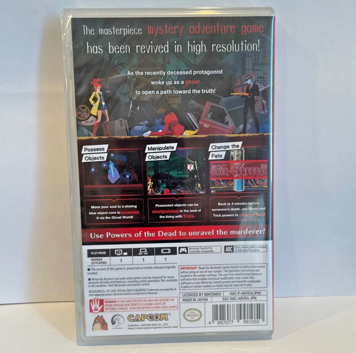 Ghost Trick: Phantom Detective Switch Brand New Game [2023 Action/Adventure]