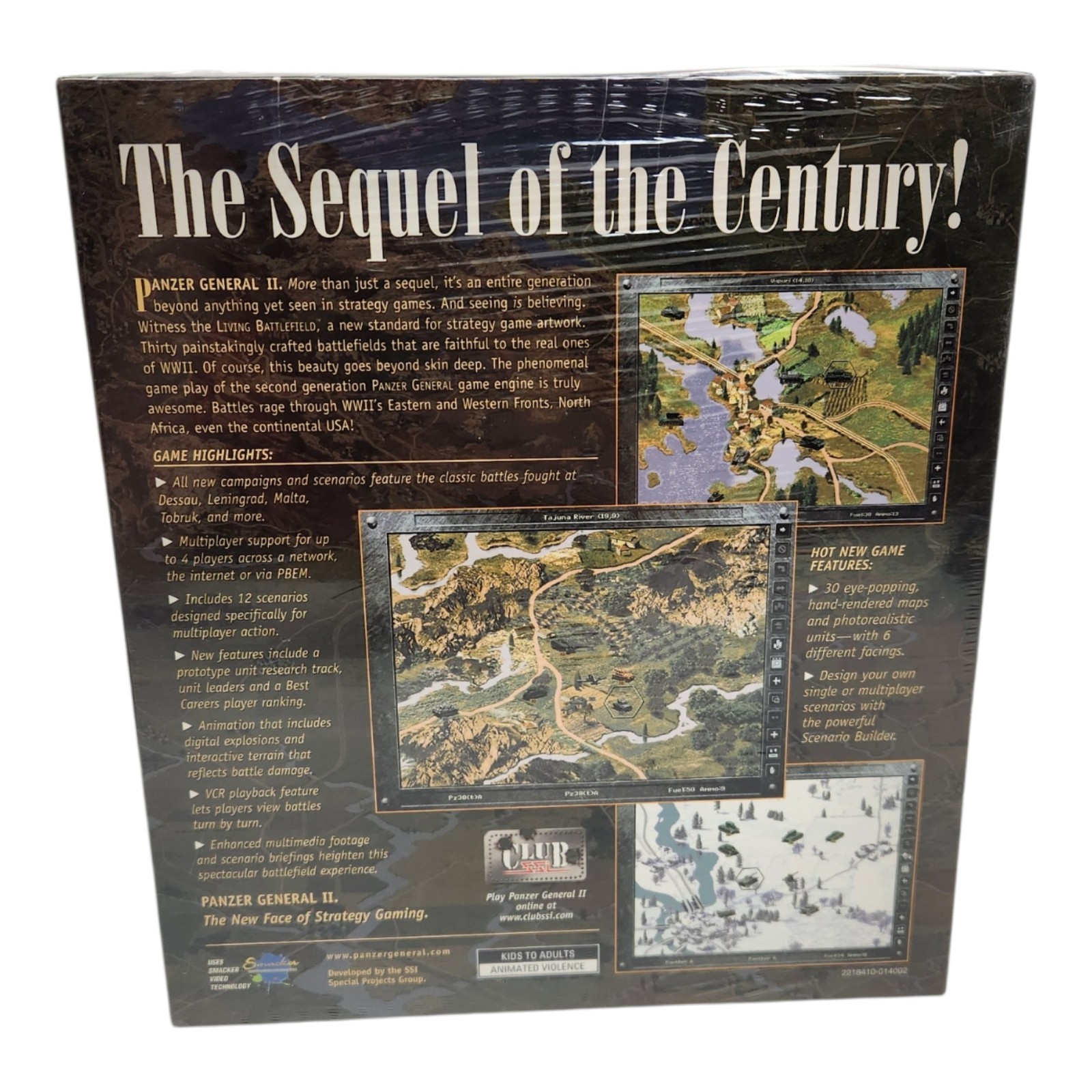 Panzer General II BIG BOX 1997 SSI Win 95 CD-Rom w/ Strategy Guide SEALED