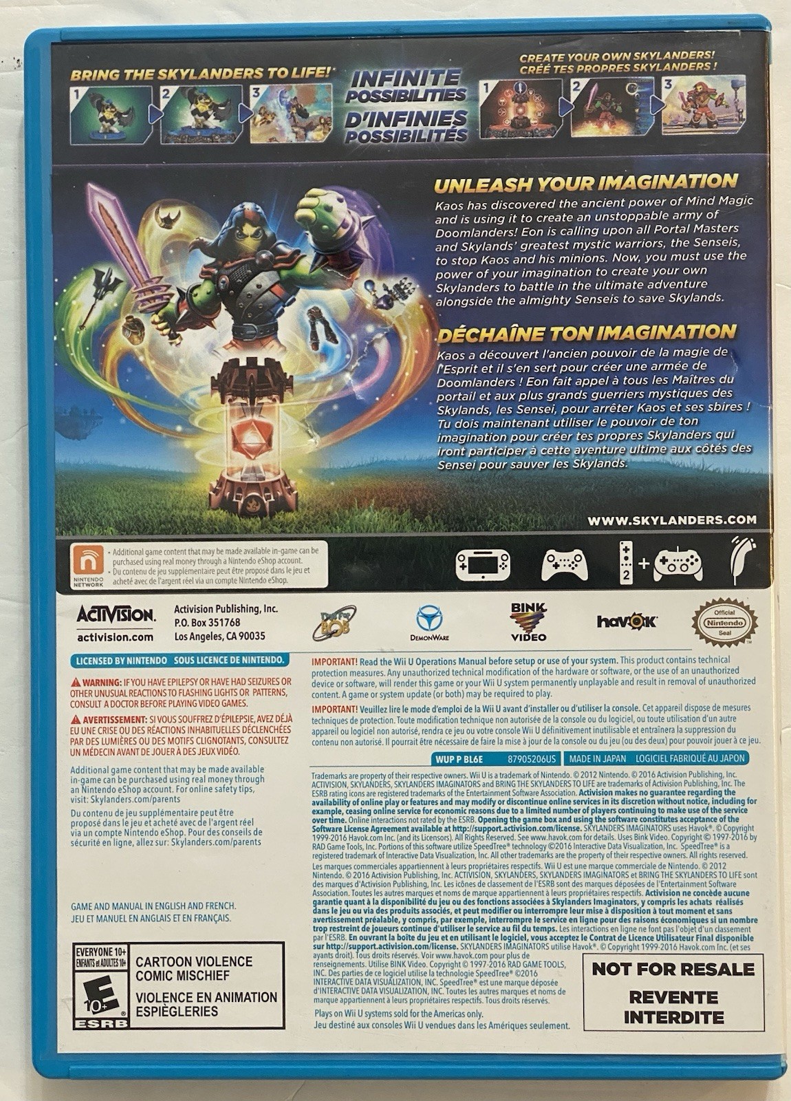 Skylanders Imaginators: (Nintendo Wii U, 2016)