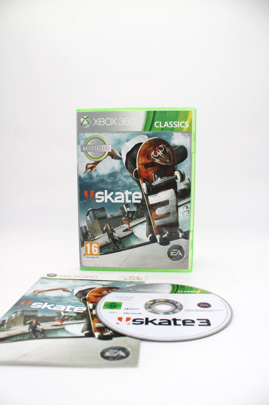 Refurbished Xbox 360 Skate 3 Complete CIB PEGI 16 PAL Import Excellent Mint