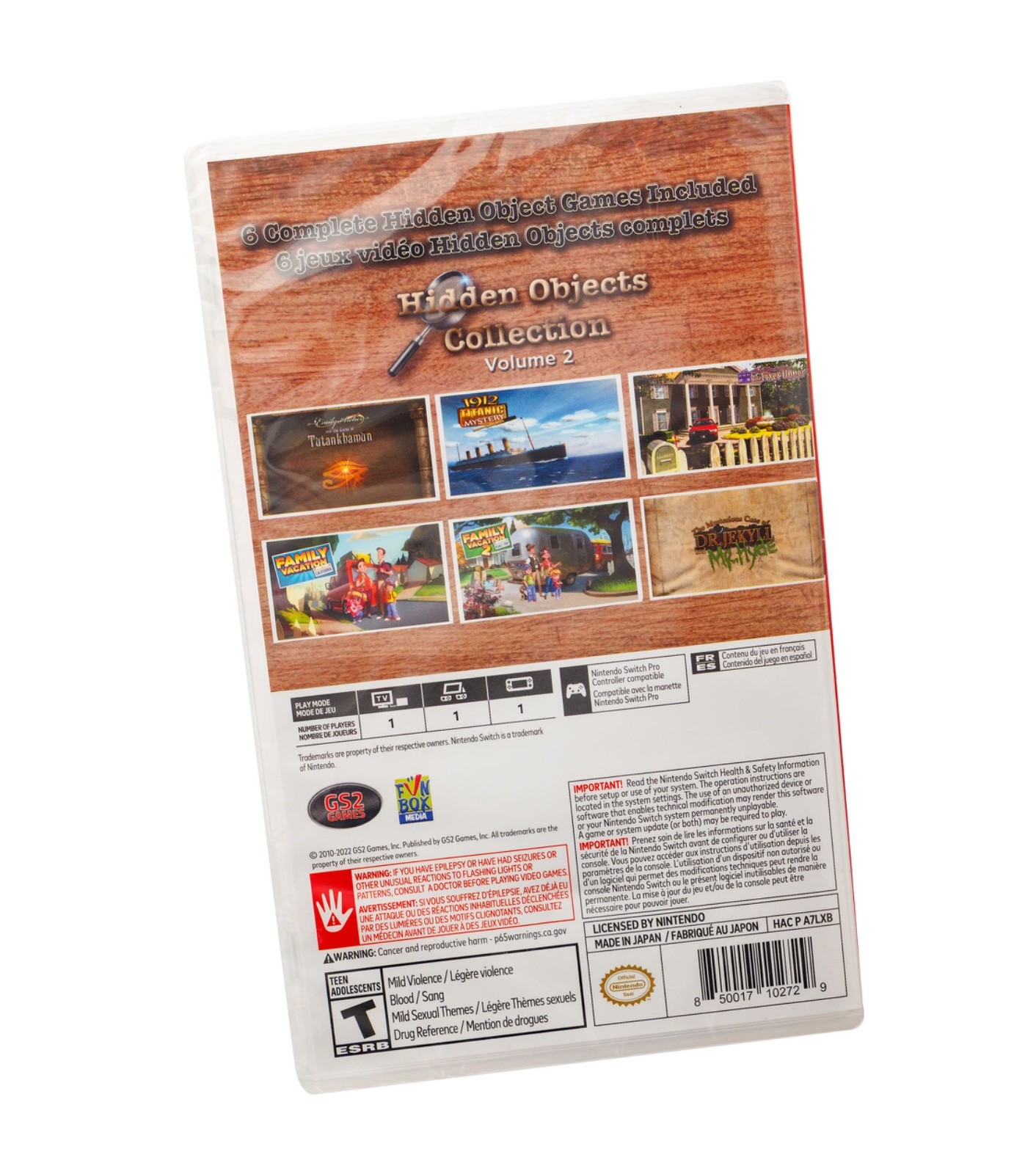 Hidden Objects Collection Volume 2 Nintendo Switch GS2 Games 2022 NEW SEALED