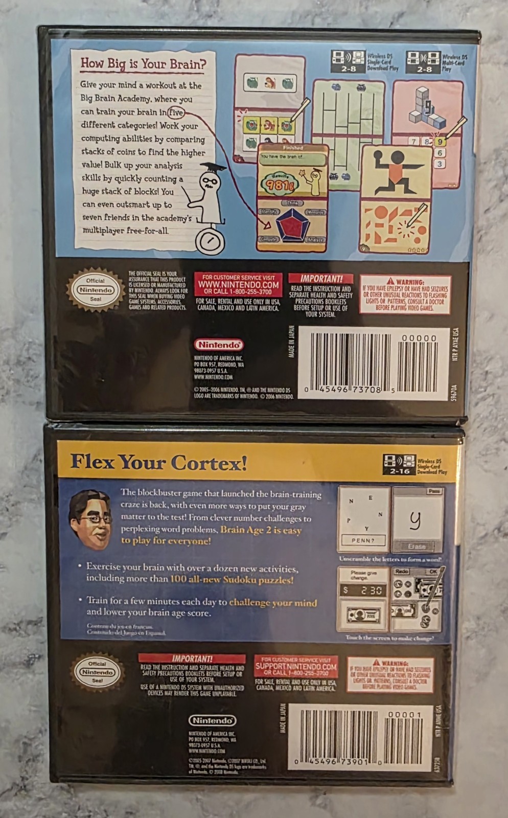 Brain Age 2 & Big Brain Academy Bundle (Nintendo DS) Lot of 2 – Brand New Sealed