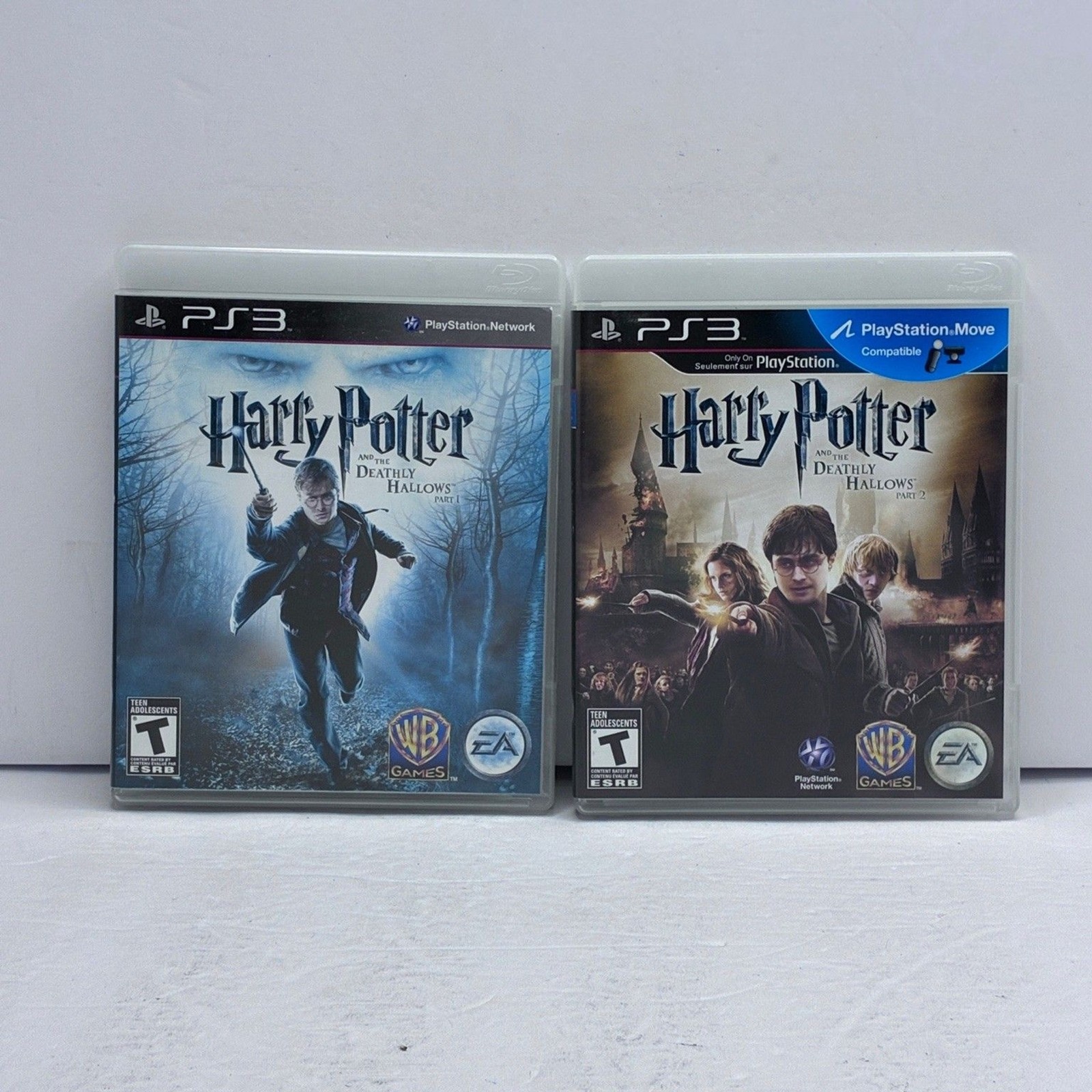 Harry Potter Deathly Hallows Part 1 & 2 PS3 Video Game Lot Action