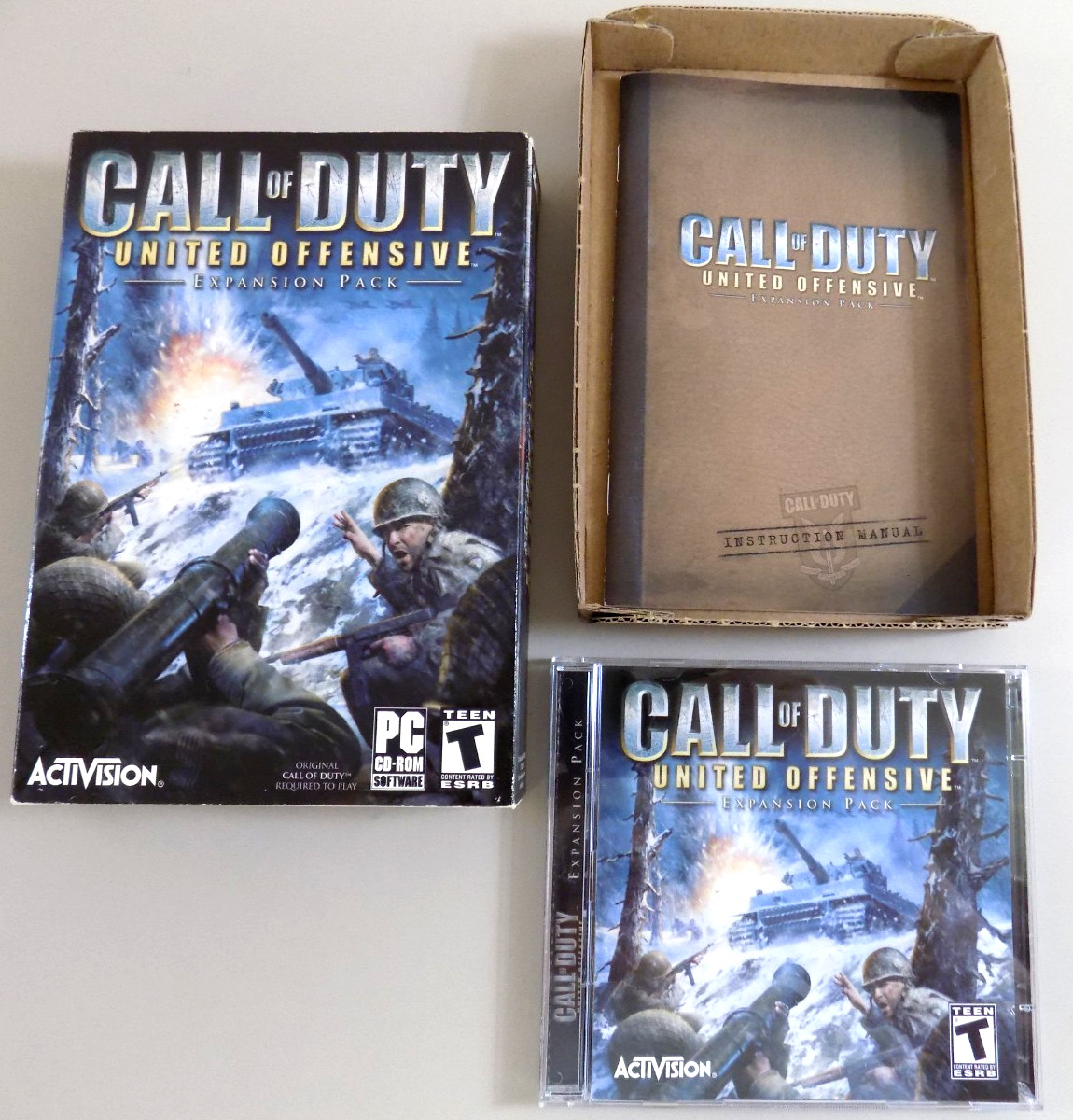 CALL OF DUTY UNITED OFFENSIVE EXPANSION PACK PC GAME BOX COMPLETE „NICE“