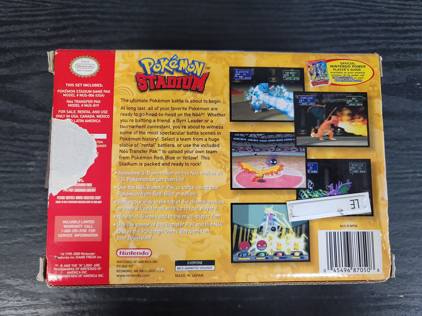 Pokemon Stadium Nintendo 64 N64 Complete In Box CIB Great Shape With Transfer