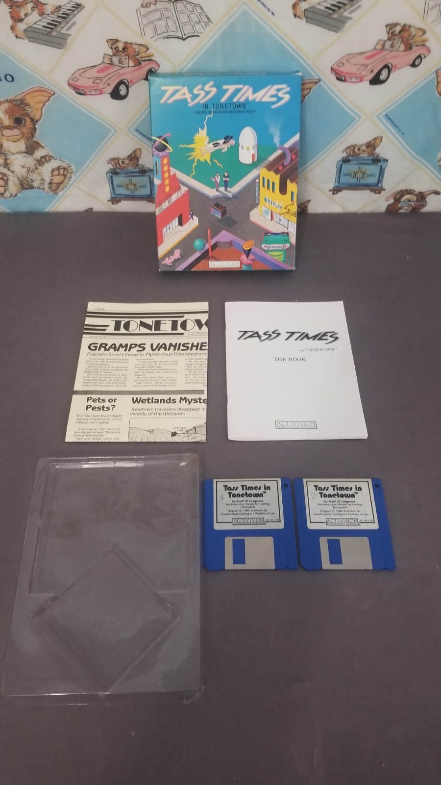 Vintage 1986 Tass Times in Tonetown Atari ST Activision Big Box CIB