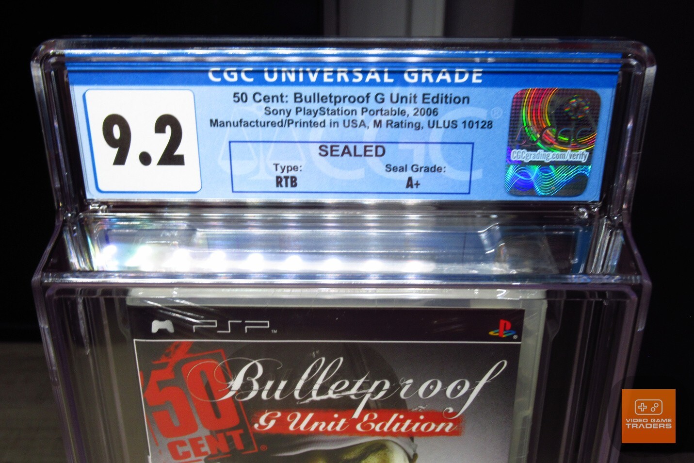 CGC 9.2 A+ – 50 Cent: Bulletproof Sony PSP 2006 NEW! – RARE!