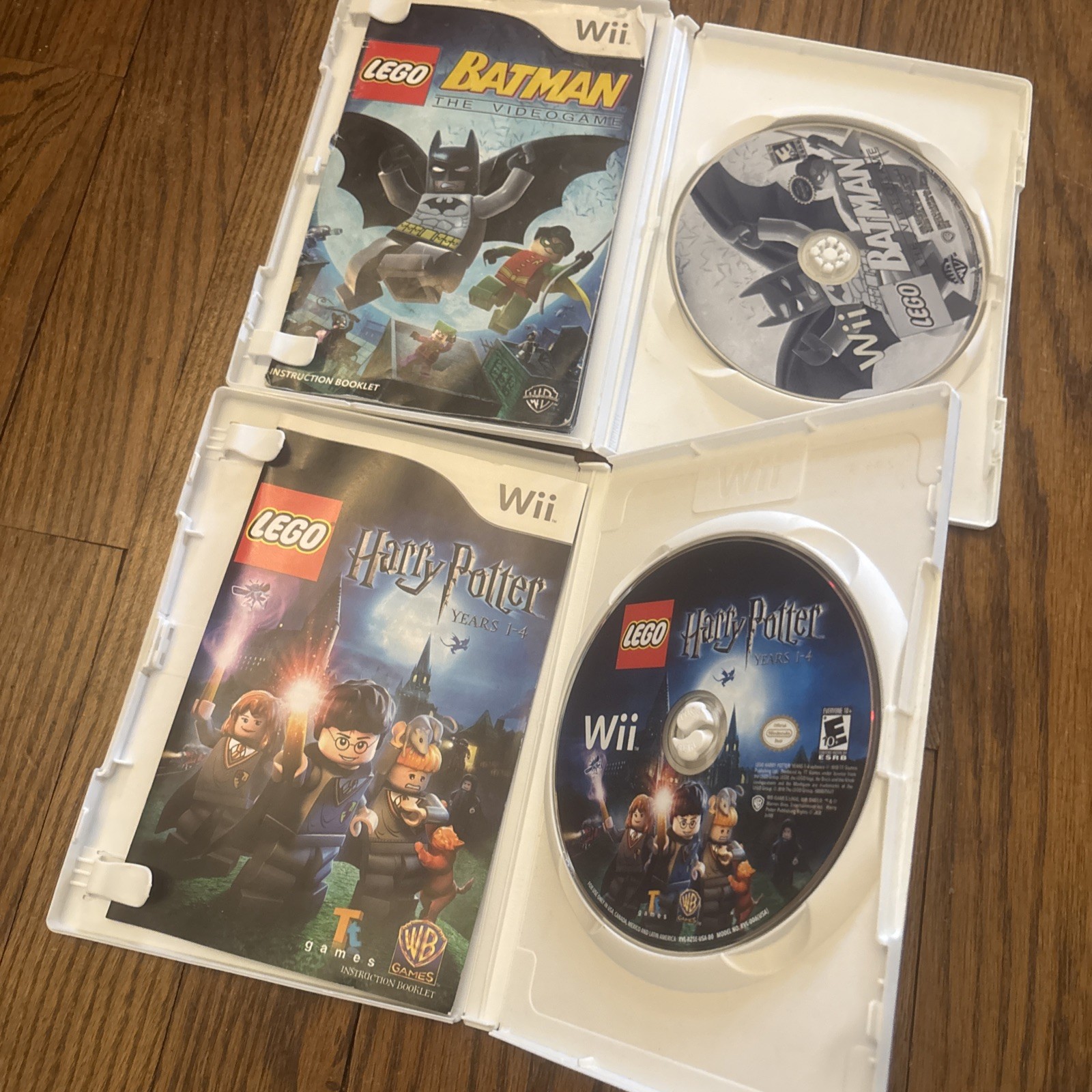 LEGO Batman & Harry Potter (years 1-4) Nintendo Wii Games lot of 2