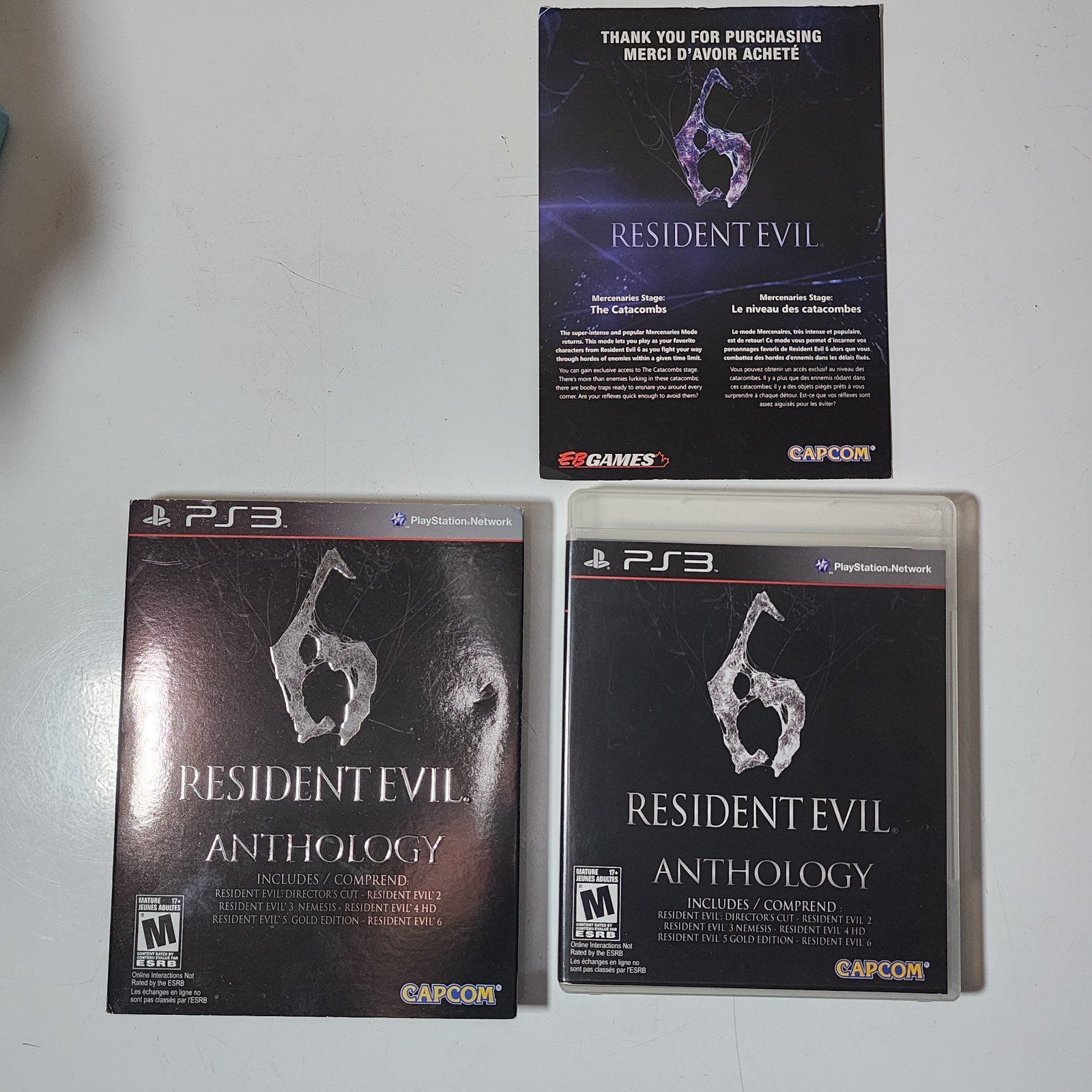 Resident Evil 6 with Anthology Cover Art – PS3 CIB Tested Working With Slipcover