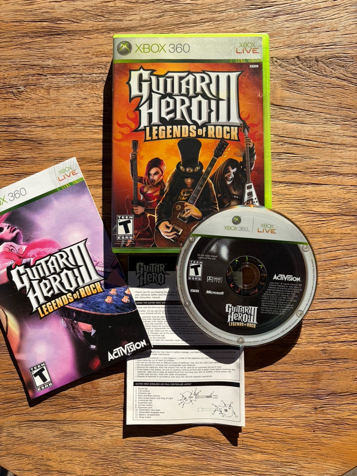 Activision Guitar Hero III Legends of Rock Xbox 360 CIB 2007