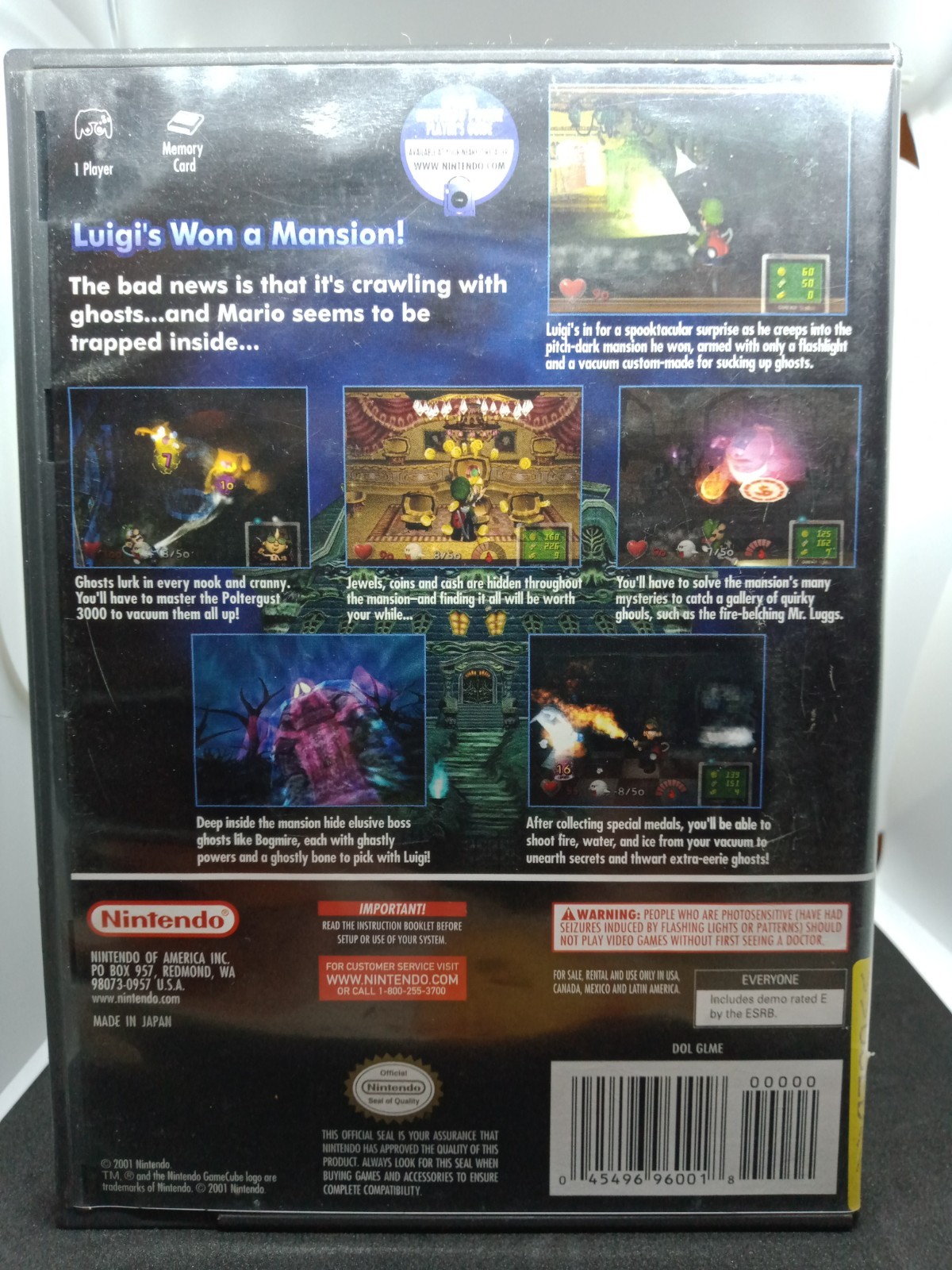 Luigi’s Mansion Nintendo GameCube CIB Complete Tested Authentic Free Shipping