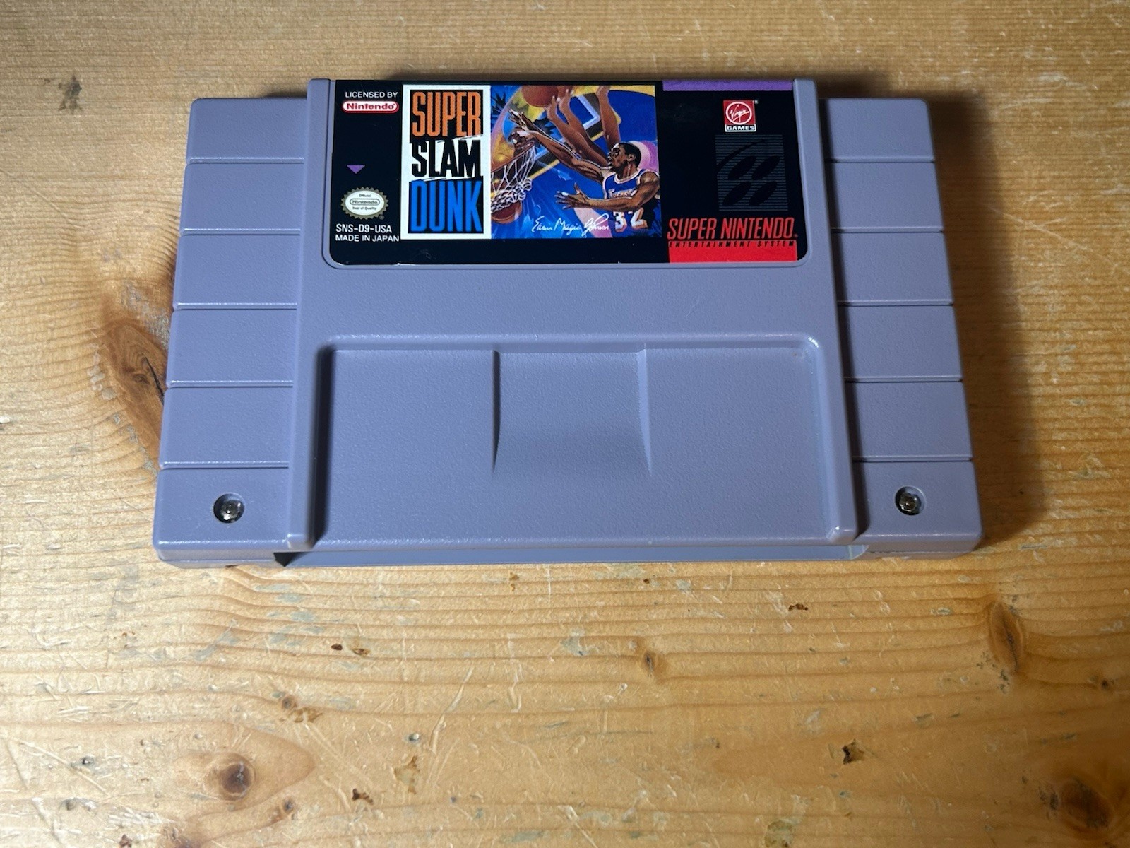 Super Slam Dunk Super Nintendo Entertainment System 1993 SNES Tested Authentic