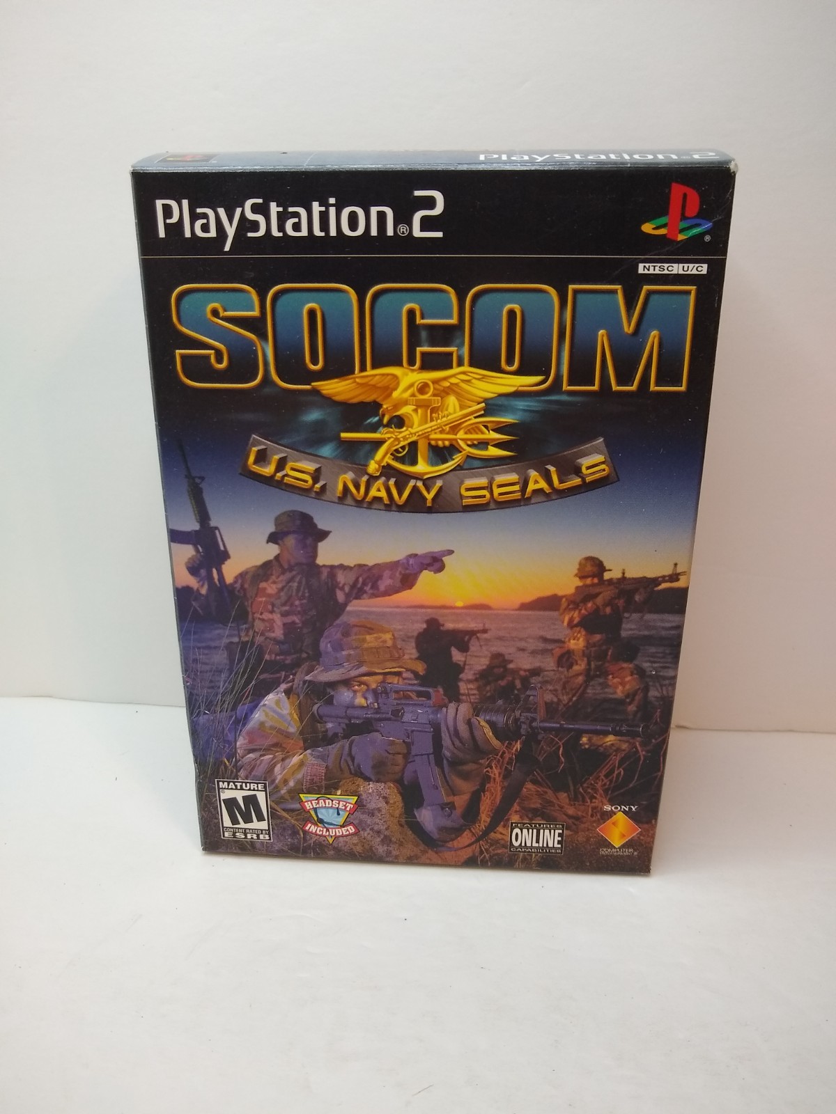 Playstation 2 SOCOM: U.S. Navy Seals Big Box with Headset COMPLETE